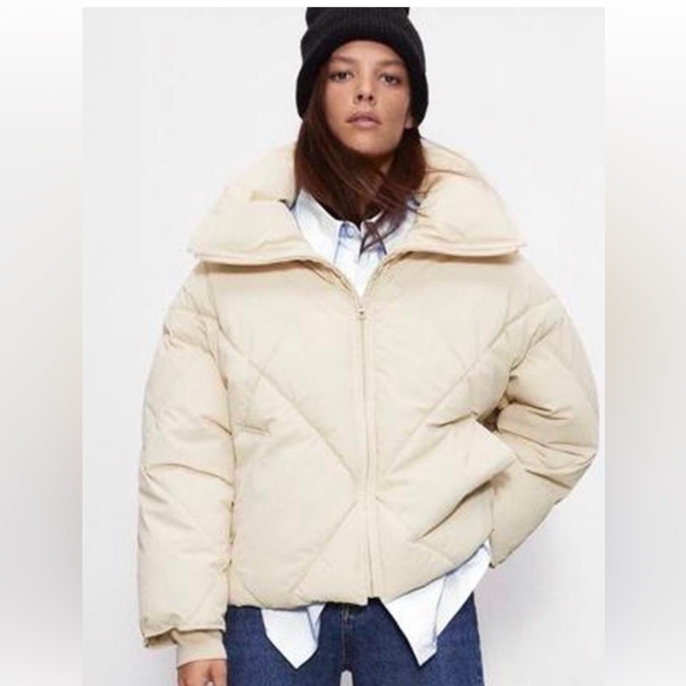 Zara Cropped Puffer size Large